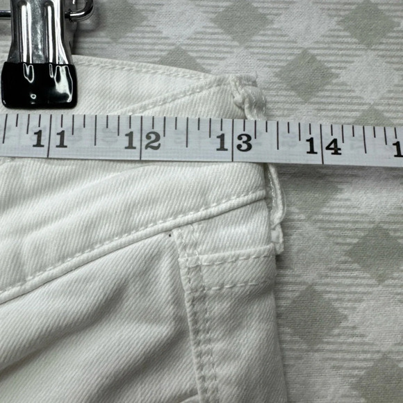 Banana Republic Distressed Jeans Womens 24/00 Petite Skinny Fit Zip Front White - Picture 6 of 8